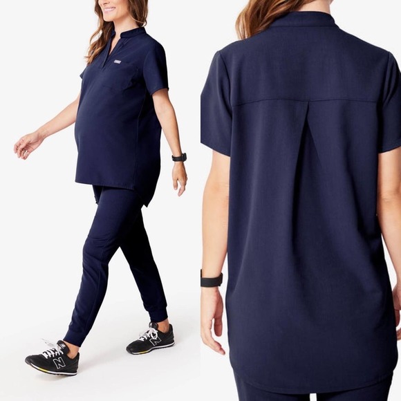 Figs Tops Figs Navy Kitale Maternity Scrub Top For Women Large